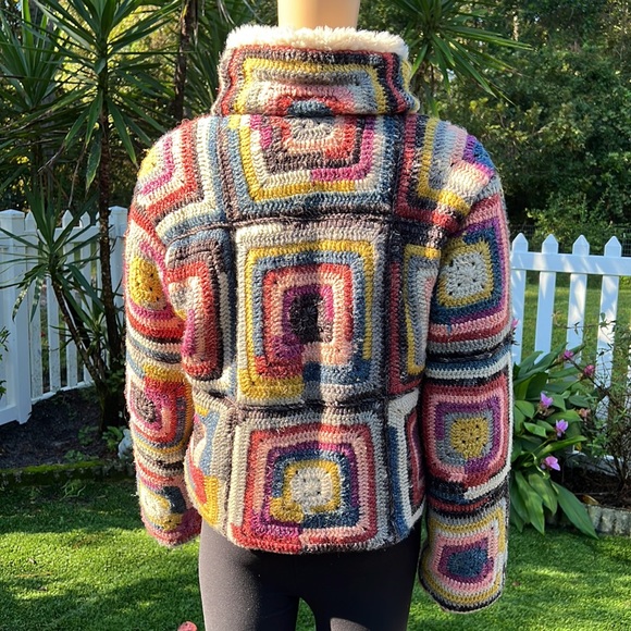 Sea Bette Crochet Knit Puffer Jacket. Size XS - Picture 11 of 12